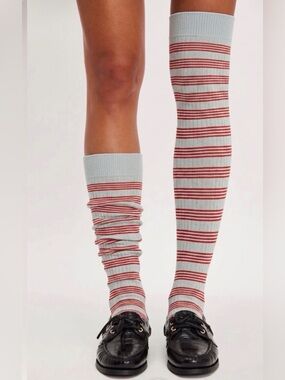 FREE PEOPLE Stripe Out OVER THE KNEE SOCKS. Striped Socks